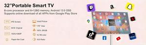 ZDHQ Factory Price 32 Inch 4K Android 12/13 Portable Smart Companion Touch Screen Movable <b>WiFi</b> Built-in Battery Home Office <b>TV</b> I - Product Image 3