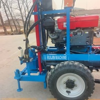 Foreuse hydraulique portable de 200 m pour puits d'eau, types remorque moto et chenilles, personnalisation OEM couleur et logo, diamètre de forage 3-12 pouces