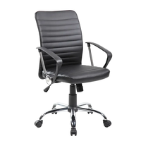 Chaise de bureau en PU à hauteur réglable avec accoudoirs pour ordinateur, vente en gros