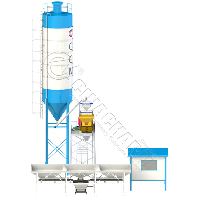 제조업체 HZS75 배치 공장 콘크리트 사용 콘크리트 믹서 배치 공장 콘크리트 배치 혼합 공장 시멘트 제조에 사용
