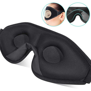 Máscara <span class=keywords><strong>de</strong></span> ojo 3D transpirable <span class=keywords><strong>de</strong></span> viaje <span class=keywords><strong>para</strong></span> mujeres y hombres Máscara <span class=keywords><strong>de</strong></span> <span class=keywords><strong>dormir</strong></span> <span class=keywords><strong>de</strong></span> sombra negra con correa elástica Knit Technics - Product Image 3