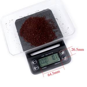 Best Sale Professional Black Color 3kg Hand Coffee <strong>Electronic</strong> Waterproof <strong>Scale</strong> Timing Digital - Product Image 4