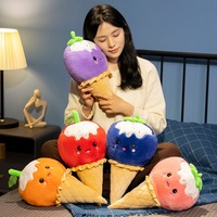 Cartoon Fruit IJsjes Kussen Pluche Speelgoed Pop met PP Katoenen Vulling 40cm Kinderen Rustgevende Knuffeldier Ragdoll