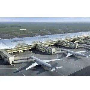 LF Space Frame Flugzeug Hangar Konstruktion Leicht stahl konstruktion Flughafen Terminal Gebäude