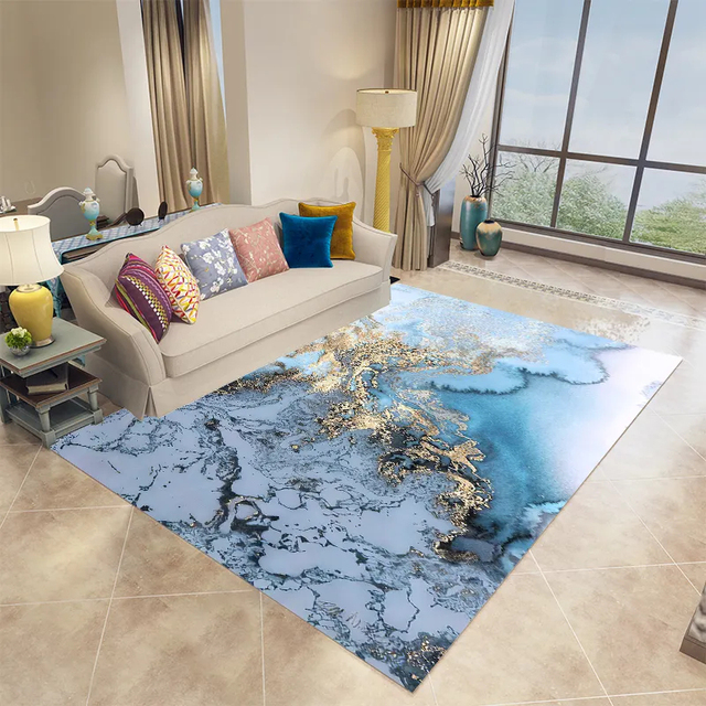 Eco-Friendly Soft Large Room Modern Big Carpet Art Living Room Carpets Home Nordic Bedroom Bedside Blanket Area Rug