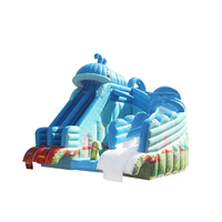 Toboggan aquatique gonflable commercial d'été avec piscine, personnalisable, fabriqué par l'usine chinoise Kaileqi