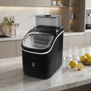 Machine à glaçons électrique compacte de comptoir, boîtier en plastique, bouton poussoir, réservoir d'eau de 2,2 L, production de 10-20 kg par jour, économe en énergie - Product Image 1