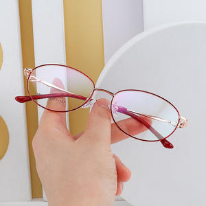 Monture de lunettes ronde en alliage pour femmes, style professionnel tendance, pour adultes, toutes formes de visage, 34027 - Product Image 2