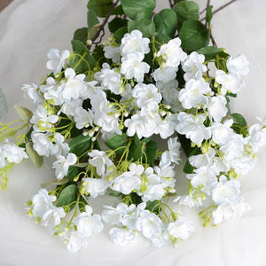 Plantes décoratives d'intérieur de luxe à tige unique, fausses fleurs de <span class=keywords><strong>jasmin</strong></span> artificielles en tissu PU imperméable, en forme de boule - Product Image 4