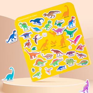 Libro de Pegatinas Reutilizable, Libro de Pegatinas de Viaje con Pegatinas Lavables de Gel, Plegable con Asa de Transporte, Juguete Silencioso para Niños - Product Image 4
