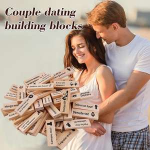Jouets de couple en bois coquins de luxe 48 pièces blocs de construction de <span class=keywords><strong>rencontres</strong></span> pour jeux de fête pour adultes nuits de date et jouets sexuels premium pour la Saint-Valentin - Product Image 3