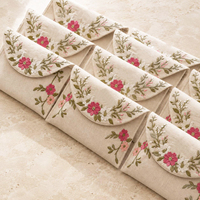 Pochette de voyage personnalisée en lin brodé pour cosmétiques, articles de toilette, cadeaux, sacs Ramadan, tapis de prière de luxe, marque-page Coran, pochette de rangement