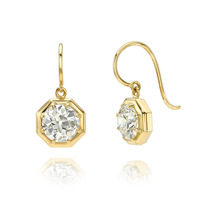 Ensemble de bijoux vintage de forme hexagonale 2ct, argent sterling 925, plaqué or 14k, ensemble de bijoux en moissanite VVS pour femmes