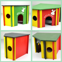 Maison pour animaux de compagnie YOCAN personnalisée en gros pour lapins cage pour hamsters vivants en bois de pin pour rongeurs prix de gros