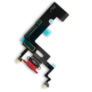 Cable flexible con conector de carga Lightning y micrófono para iPhone XR Rojo - Product Image 1