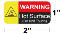 Étiquettes d'avertissement personnalisées pour surfaces chaudes – Ne touchez pas, Attention Chaleur, Autocollants Flamme Chaude, Autocollants d'expédition Fluorescents Imperméables Flamme Chaude