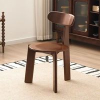 Chaises de salle à manger modernes en bois d'hévéa écologiques - Durables avec structure en bois massif, assise antidérapante et pieds avec patins antidérapants pour la maison, l'appartement et l'hôtel