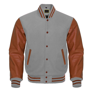 Chaquetas Varsity Letterman Lisas al por Mayor para Estudiantes Universitarios, Temporada de Invierno, Bordado en Varios Colores para Hombre - Product Image 1