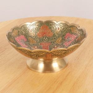 ตกแต่งบ้านอเนกประสงค์ชามดอกไม้ธีมนูนชามสี Meena ปลายผลไม้เสิร์ฟบนโต๊ะอาหารจานแสดง - Product Image 1