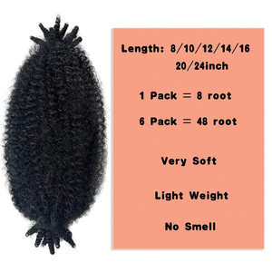 วิกผมถักเปีย Sw296 ขนาด 16 นิ้ว แบบชิ้นเดียว ทำจากเส้นใยทนความร้อนสูง สำหรับต่อผมผู้หญิง สไตล์แอฟริกันทวิสต์ - Product Image 4