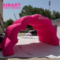 Kit gonflable d'arc de ballon rose de vente chaude, arc de ballon de fête personnalisé, arc d'entrée gonflable à thème