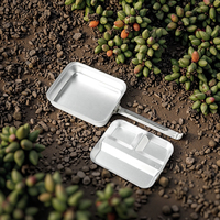 Ensemble de cuisine portable en aluminium 2 en 1, 3 compartiments, assiette à déjeuner pour le bureau, le sport, l'escalade, le camping en plein air