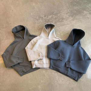 Sudadera con Capucha Casual para <span class=keywords><strong>Hombre</strong></span>, Personalizada por el Fabricante, Corta, Lisa, 600 GSM, 100% Algodón, Felpa, Gruesa - Product Image 3