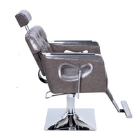 Chaise de salon réglable haut de gamme avec coussin d'appoint, style contemporain, chaise de coiffeur mobile, chaise de barbier en cuir PU, robuste