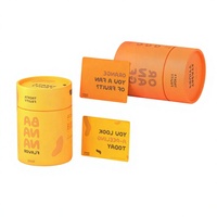 Conteneur cylindrique multi-tons personnalisable avec impression de police personnalisée pour le stockage de fruits secs, thé, noix, boîte en papier