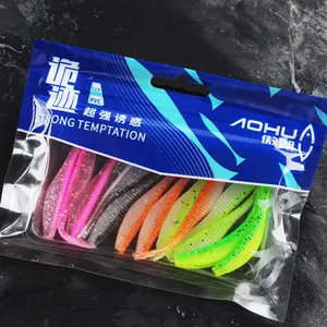 Mới "chống snag câu cá" được thiết kế jighead mềm Worm Baits 6cm/7cm đàn hồi cao su mềm câu cá mồi của Texas RIGS câu cá