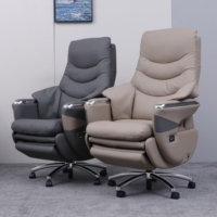 Chaise de bureau de direction électrique ergonomique de luxe à dossier haut, réglable en hauteur, confortable, pour les gestionnaires d'entreprise