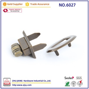 6027 클래식 철 미니 지갑 걸쇠 폐쇄 전기 도금 타원형 트위스트 잠금 장치 - Product Image 4