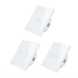 מתג קיר הביתה חכם eu uk סטנדרטי 110 ~ 250v הוביל לבן 1-3 כנופיה דרך כנופיה רשת לוח תאורה - Product Image 3