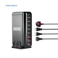 Chargeur GaN 600W Chargeur multifonction PD 500W Chargeur de bureau 320W Adaptateur 440W avec câble