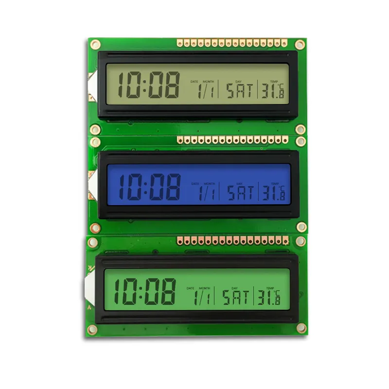 16x2 character type lcd module blue yellow green backlight 1602 monochrome lcd character display