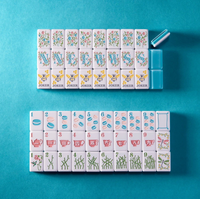 Koleksi Pesta Taman Mewah Modern Lipat Premium 2-Sisi Berukir 160Pcs Set Mahjong Mutiara Festif