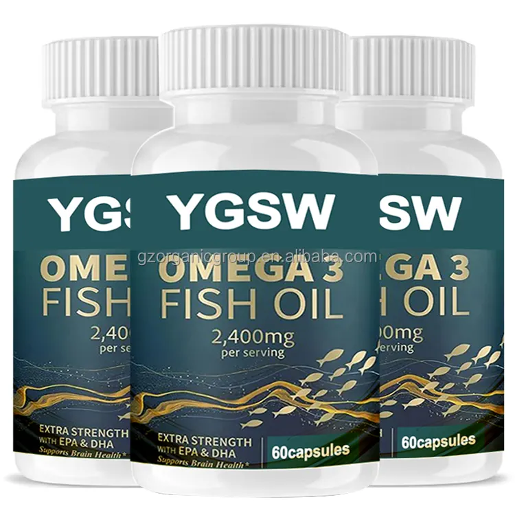 サプリメントブースト食用魚油オメガ32400mgソフトジェルカプセル健康改善記憶深海魚油ソフトジェル