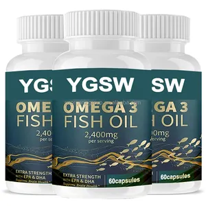 补充营养鱼油欧米茄3 2400毫克软胶囊健康提高记忆深海鱼油软胶囊