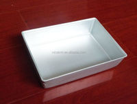 Conteneur rectangulaire en aluminium de 2 kg, compatible micro-ondes et congélateur, avec couvercle, pour le stockage de calamars, fruits de mer et autres aliments