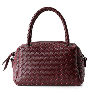 Bolso de Mano de Cuero Genuino de Lujo, Estilo Intrecciato, Hecho a Mano, Trenzado, Tipo Boston, Venta al por Mayor, Bolso Bandolera Vegano para Uso Diario - Product Image 5