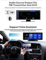 11.26 pouces Incell 2.5D écran de voiture 4K DVR caméra de tableau de bord Carplay & Android Auto moniteur de voiture Airplay Micracast Carplay écran partagé