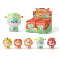 Fortune Snake Baby Mystery Toy Box Lucky Fruit Groente Thema Harsfiguur Nieuwjaar Collectible Standbeeld Festivalcadeau
