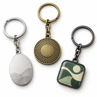 Porte-clés métallique personnalisé sur mesure avec logo naturel mixte, vente en gros directe d'usine, cadeau OEM, fabricant de porte-clés métalliques