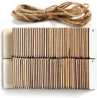 Maßgefertigte 120 Unbehandelte Holzprodukte, 2 X 1,3-Zoll Holzstücke mit Hanfseil, Bastelprojekte für Feiertage, Dekoration, Malerei