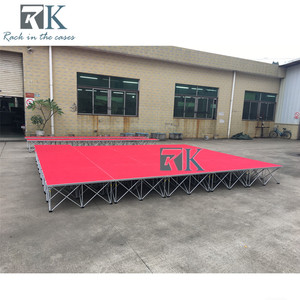 <b>Red</b> Carpeted Finish Platform Stage Outdoor Lightweight Event Stage Sale - Product Image 3