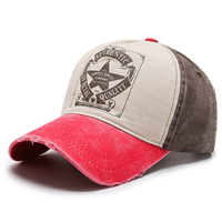 Gorras de Béisbol Retro de 6 Paneles con Insignia Impresa, Paneles Laterales de Algodón Sólido, Logotipo Personalizado, Hebilla Metálica, Algodón Lavado, OEM ODM al por Mayor