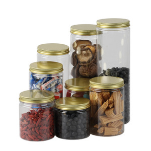Transparent Plastic Food Jar With Metal Lid 65mm Air Tight For Kitchen Storage Candy Grain Tea Cylinder M Size - Product Image 4
