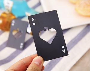 Индивидуальный открыватель для бутылок из нержавеющей стали в форме карты (пик) с логотипом на заказ для дома и ресторанов - Product Image 2