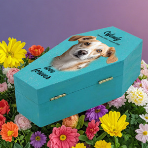 Nouveau produit : <span class=keywords><strong>cercueil</strong></span> et urne funéraire 2-en-1 en bois, imprimé sur mesure, moderne et mignon, <span class=keywords><strong>pour</strong></span> petits animaux (chien, chat, oiseau) - Product Image 5