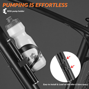 Mini pompe à vélo en aluminium OEM 160psi Pompe à main portable pour petits vélos à vélo Utilisation facile - Product Image 6